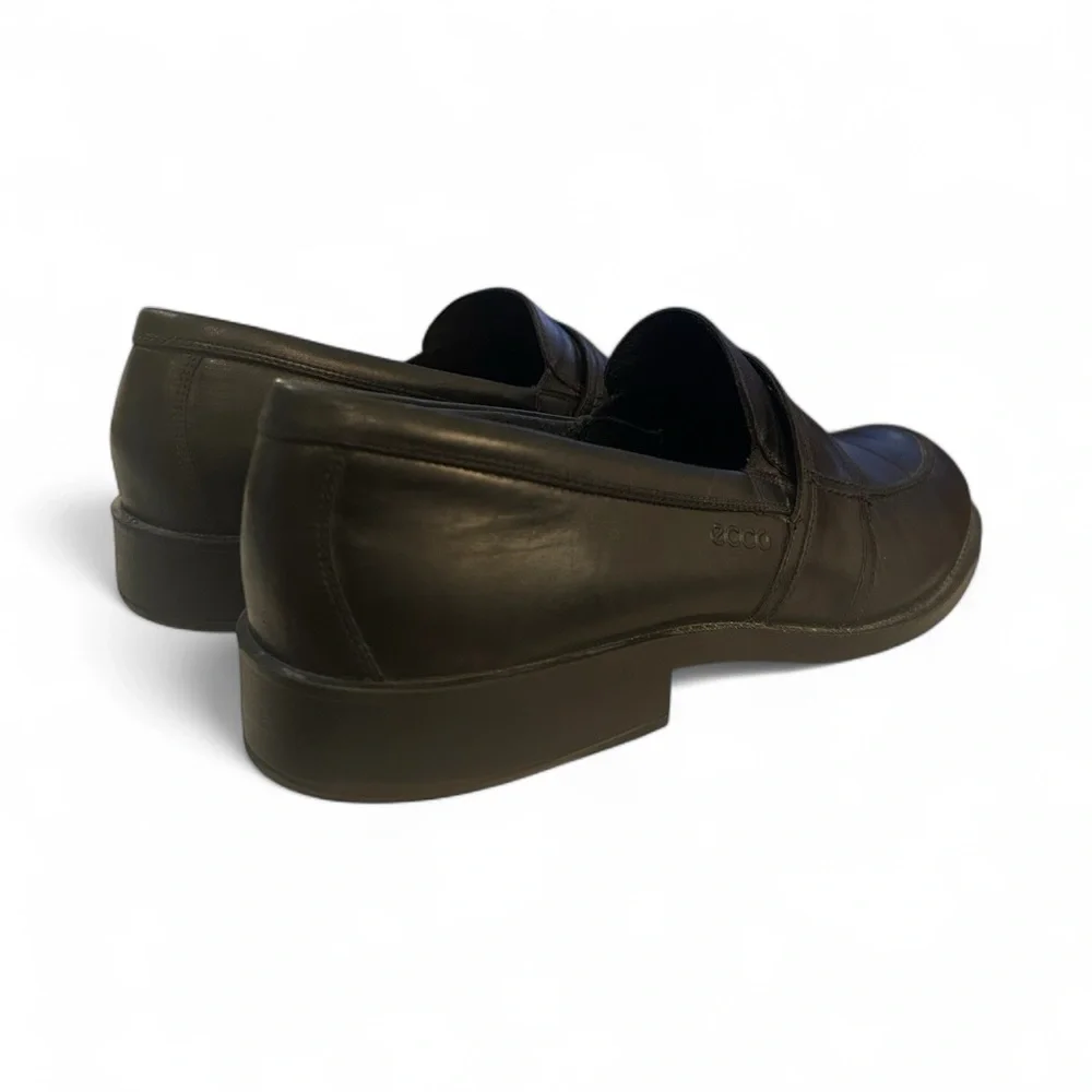 ECCO Men's Black Leather Penny‎ Loafer - Size 13-13.5